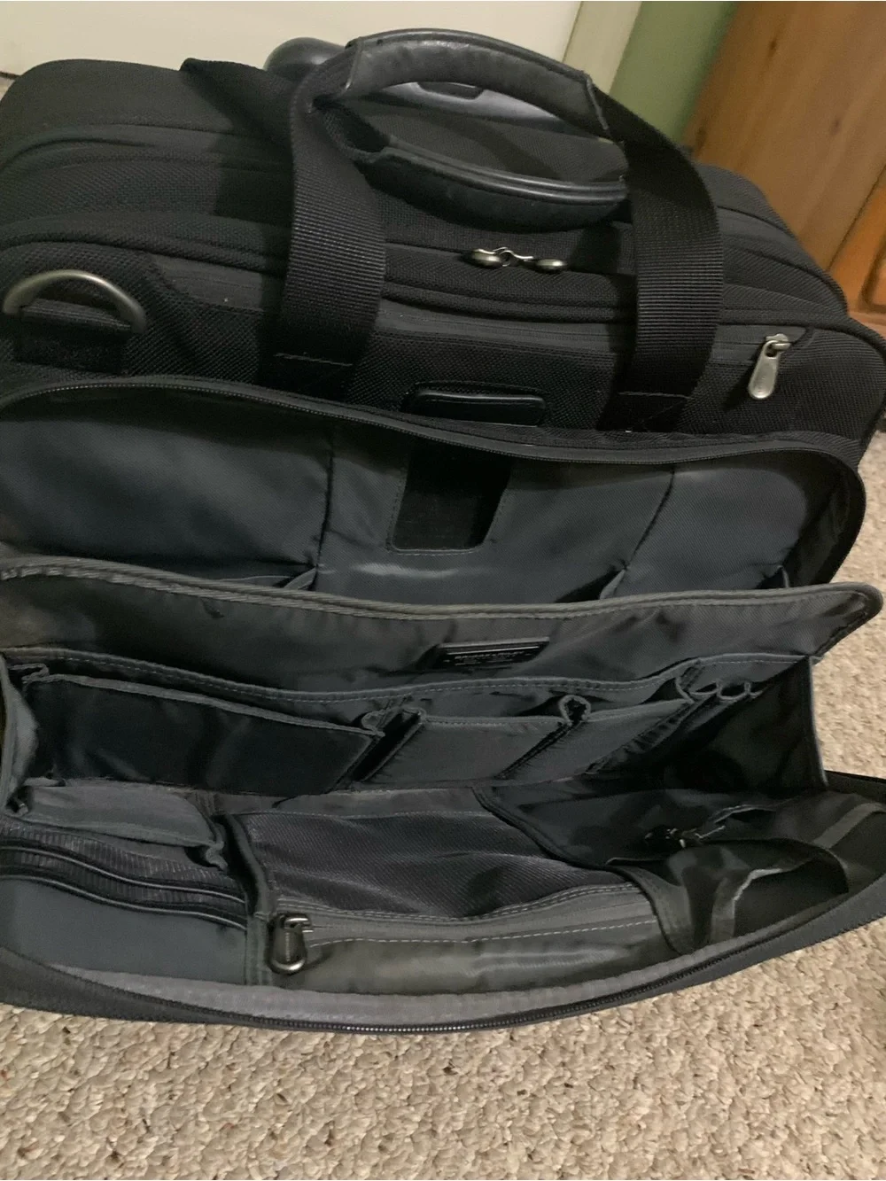 Briggs & Riley Black 2 Wheel Rolling Cabin Bag BR212x-4 Carry On Size  Luggage
